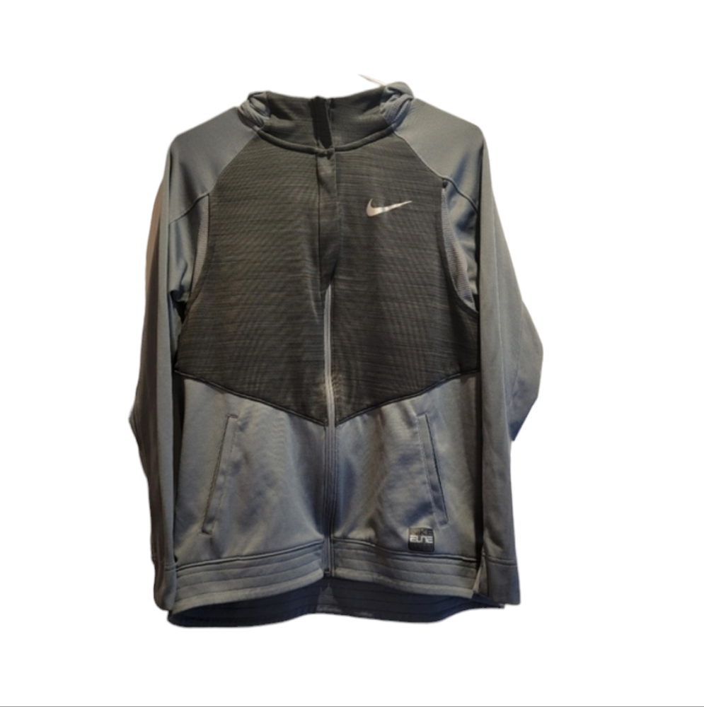 NIKE DRY-FIT ELITE size medium gray zip up hoodie